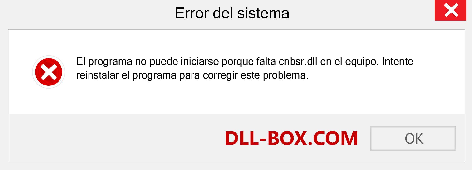 ¿Falta el archivo cnbsr.dll ?. Descargar para Windows 7, 8, 10 - Corregir cnbsr dll Missing Error en Windows, fotos, imágenes